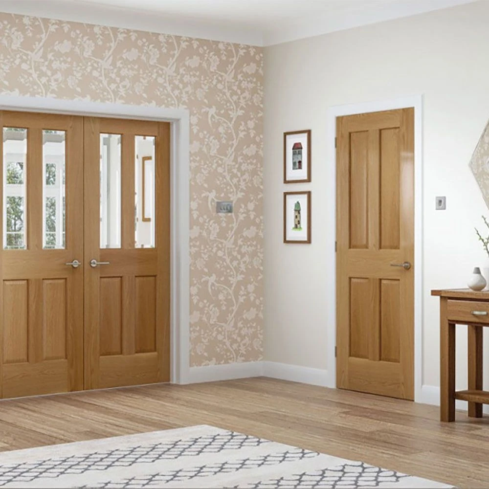 XL Joinery NRM Victorian 4 Panel Fully Finished Oak Internal Door - Image 4