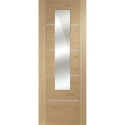 Portici Pre-Finished Oak Door With Mirror Panel-1981 X 762 X 35mm (30")
