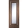 Varese Pre-Finished Internal Walnut Door With Clear Glass-1981 X 762 X 35mm (30")