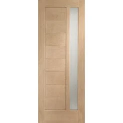 Modena Double Glazed External Oak Door (Dowelled) With Obscure Glass