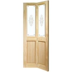 Victorian Bi-Fold Internal Clear Pine Door With Campion Glass