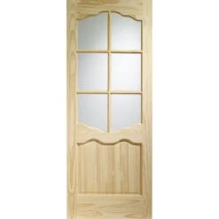 Riviera Internal Clear Pine Door With Clear Glass