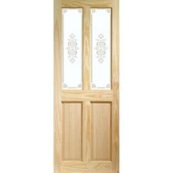 Victorian 4 Panel Internal Clear Pine Door With Campion Glass