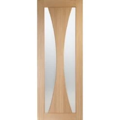 Pesaro Internal Oak Door With Clear Glass