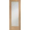 Pattern 10 Internal Oak Fire Door With Clear Glass