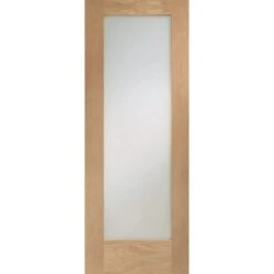 Pattern 10 Internal Oak Fire Door With Clear Glass