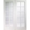 Portobello Pair Internal Pre-Finished White Moulded Door With Clear Glass