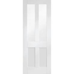 Malton Shaker Internal White Primed Door With Clear Glass