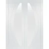Salerno Internal White Primed Rebated Door Pair With Clear Glass