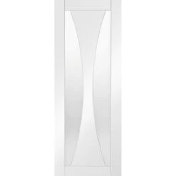 Verona Internal White Primed Door With Clear Glass