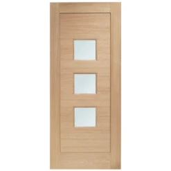 XL Joinery Turin Un-Finished Oak 3L External Glazed Door