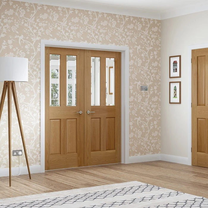 XL Joinery Malton Pre-Finished Oak 2P 2L Internal Glazed Door - Image 2