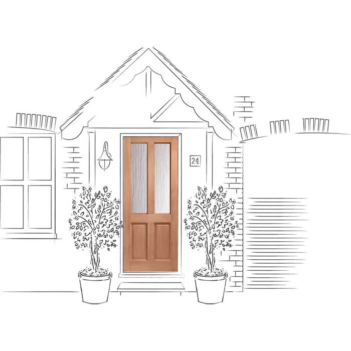 XL Joinery Malton Un-Finished 2P 2L External Obscure Glazed Door - Image 2