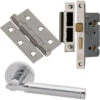 XL Joinery Tiber Bathroom Door Handle Pack With Lock