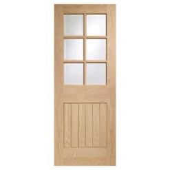 XL Joinery Suffolk Original Pre-Finished Oak 6P 6L Internal Glazed Door