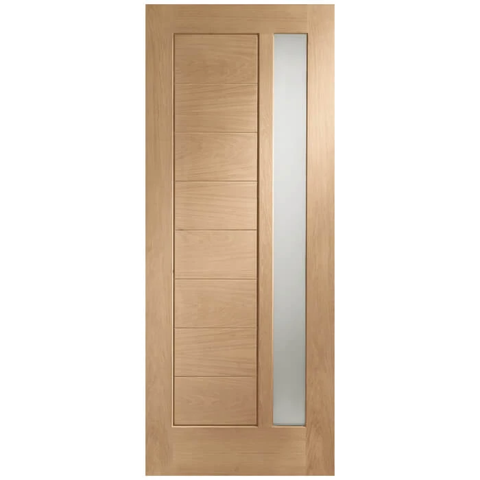 XL Joinery Modena Un-Finished Oak 8P 1L External Double Glazed Door