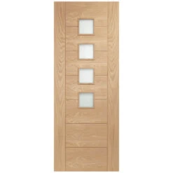 XL Joinery Palermo Original Pre-Finished Oak 4L Internal Glazed Door