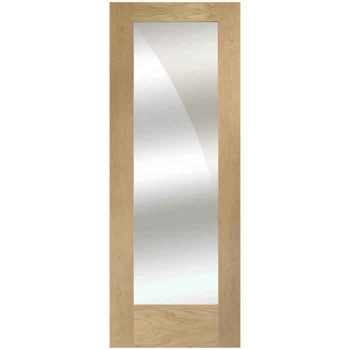 XL Joinery Pattern 10 Un-Finished Oak 1L Internal Mirror Glazed Door