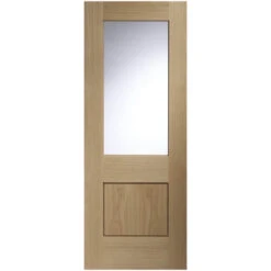 XL Joinery Piacenza Un-Finished Oak 1P 1L Internal Glazed Door