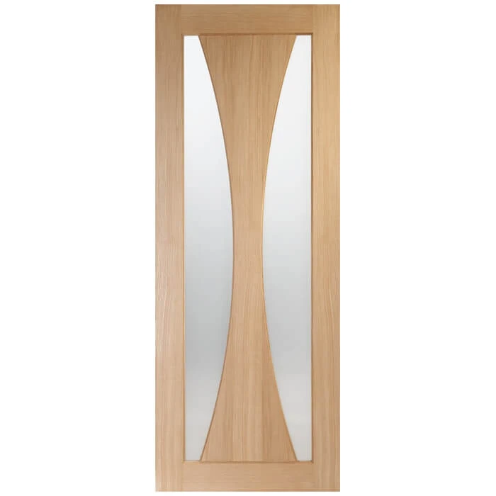 XL Joinery Verona Un-Finished Oak 1P 2L Internal Glazed Door
