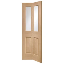 XL Joinery Malton Shaker Un-Finished Oak 2P 2L Internal Bi-Fold Glazed Door