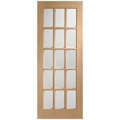XL Joinery SA77 Un-Finished Oak 15L Internal Glazed Door