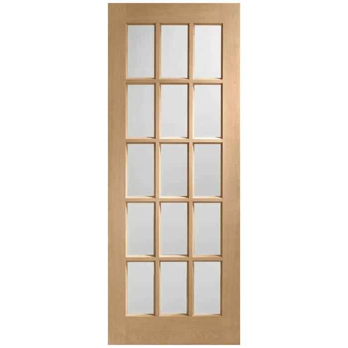XL Joinery SA77 Un-Finished Oak 15L Internal Glazed Door