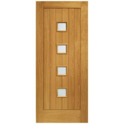 XL Joinery Siena Pre-Finished Oak 6P 4L External Obscure Glazed Door