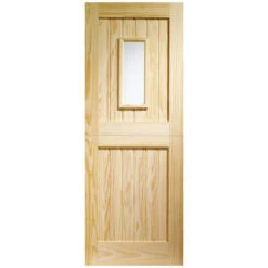 XL Joinery Stable Un-Finished Pine 1L External Glazed Door