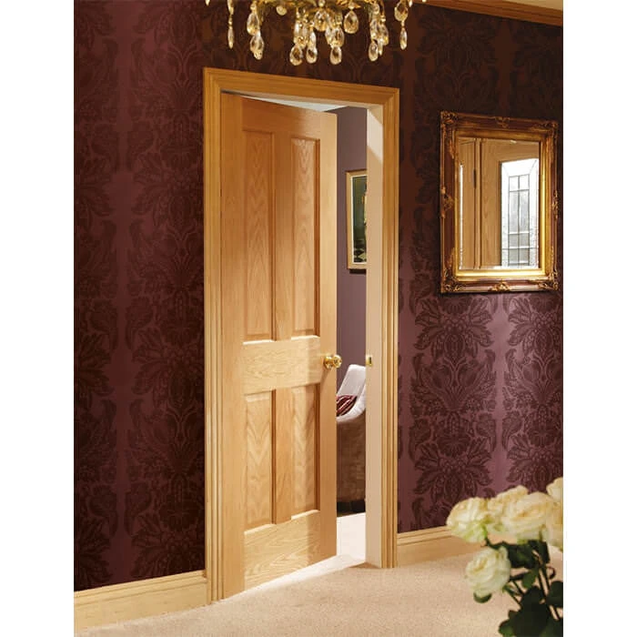 XL Joinery Victorian Pre-Finished Oak 4P Internal Fire Door - Image 4