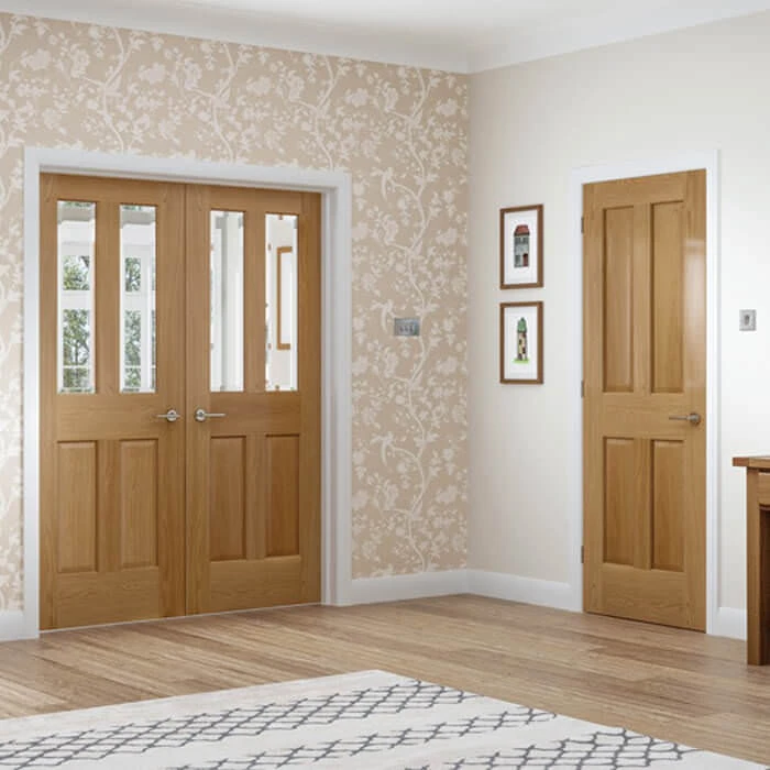 XL Joinery Victorian Pre-Finished Oak 4P Internal Fire Door - Image 5