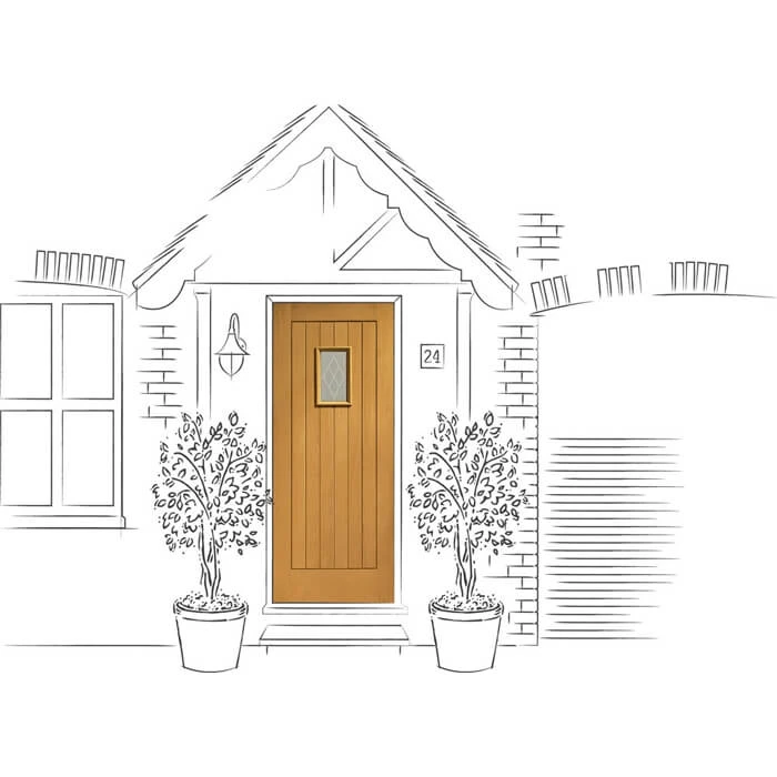 XL Joinery Chancery Pre-Finished Oak 6P 1L External Glazed Door - Image 2