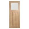 XL Joinery DX Un-Finished Oak 3P Glazed Internal Door