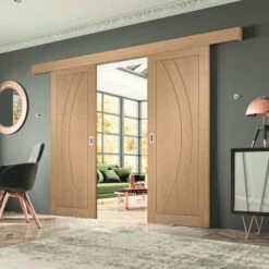 XL-Joinery Easi-Glide Un-Finished Oak Gliding Door Frame Including Hardware