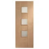 XL Joinery Messina Un-Finished Oak 3L Internal Obscure Glazed Door