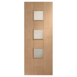 XL Joinery Messina Un-Finished Oak 3L Internal Obscure Glazed Door