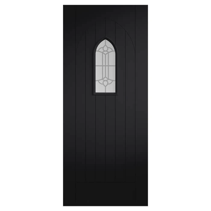 XL Joinery Tricoya Westminster Painted Jet Black 6P 1L External Glazed Door