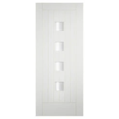 XL Joinery Tricoya Siena Painted Signal White 4L External Obscure Glazed Door