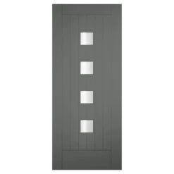 XL Joinery Tricoya Siena Painted Mouse Grey 4L External Obscure Glazed Door