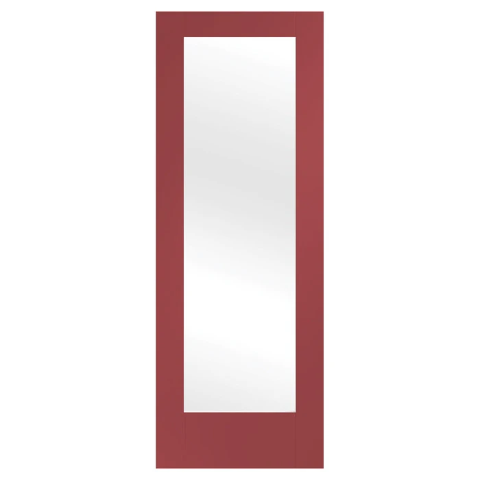 XL Joinery Pattern 10 Painted Ember 1L Internal Clear Glazed Door