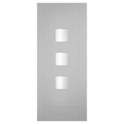 XL Joinery Tricoya Turin Painted Telegrey 4 3L External Obscure Glazed Door