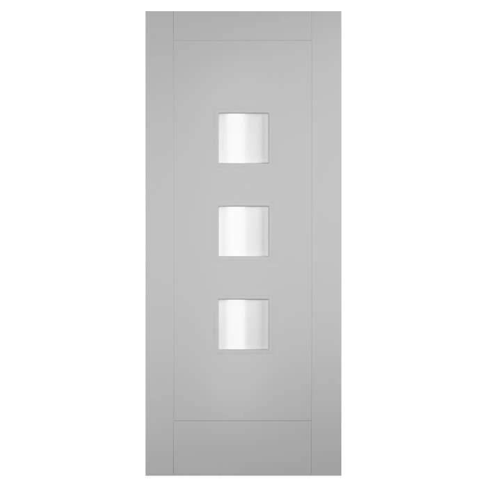 XL Joinery Tricoya Turin Painted Telegrey 4 3L External Obscure Glazed Door