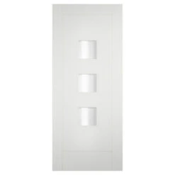 XL Joinery Tricoya Turin Painted Signal White 3L External Obscure Glazed Door