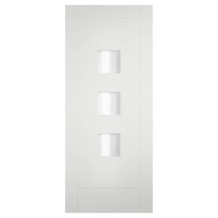 XL Joinery Tricoya Turin Painted Signal White 3L External Obscure Glazed Door