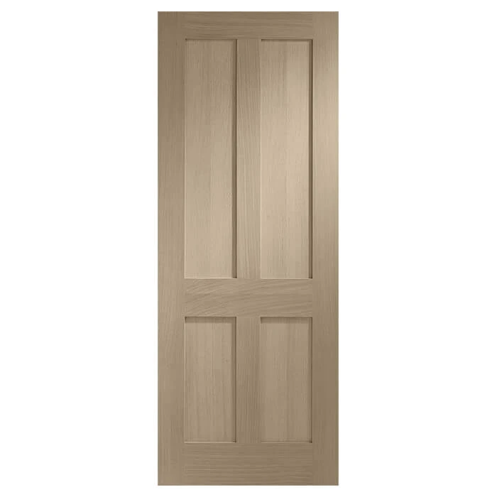 XL-Joinery Victorian Shaker Crema Oak 4P Internal Fire Door