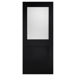 XL Joinery Tricoya 2XG Painted Jet Black 1P 1L External Glazed Door