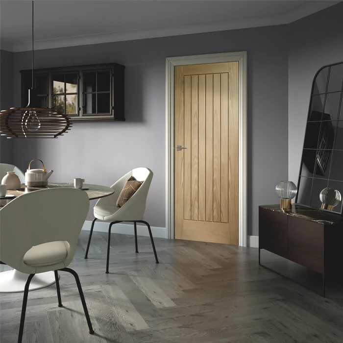 XL Joinery Suffolk Essential Un-Finished Oak 6P Internal Fire Door - Image 3