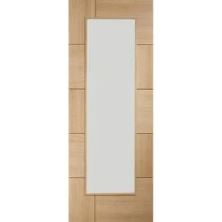 Ravenna Internal Oak Pre-Finished Door With Clear Glass