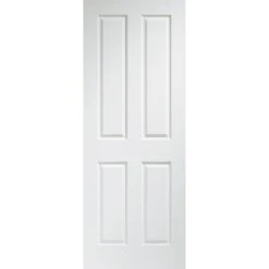 Victorian 4 Panel Internal White Moulded Fire Door