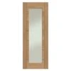 XL Joinery Palermo Essential 1 Light Internal Oak Door With Clear Glass - EGOPAL1L24